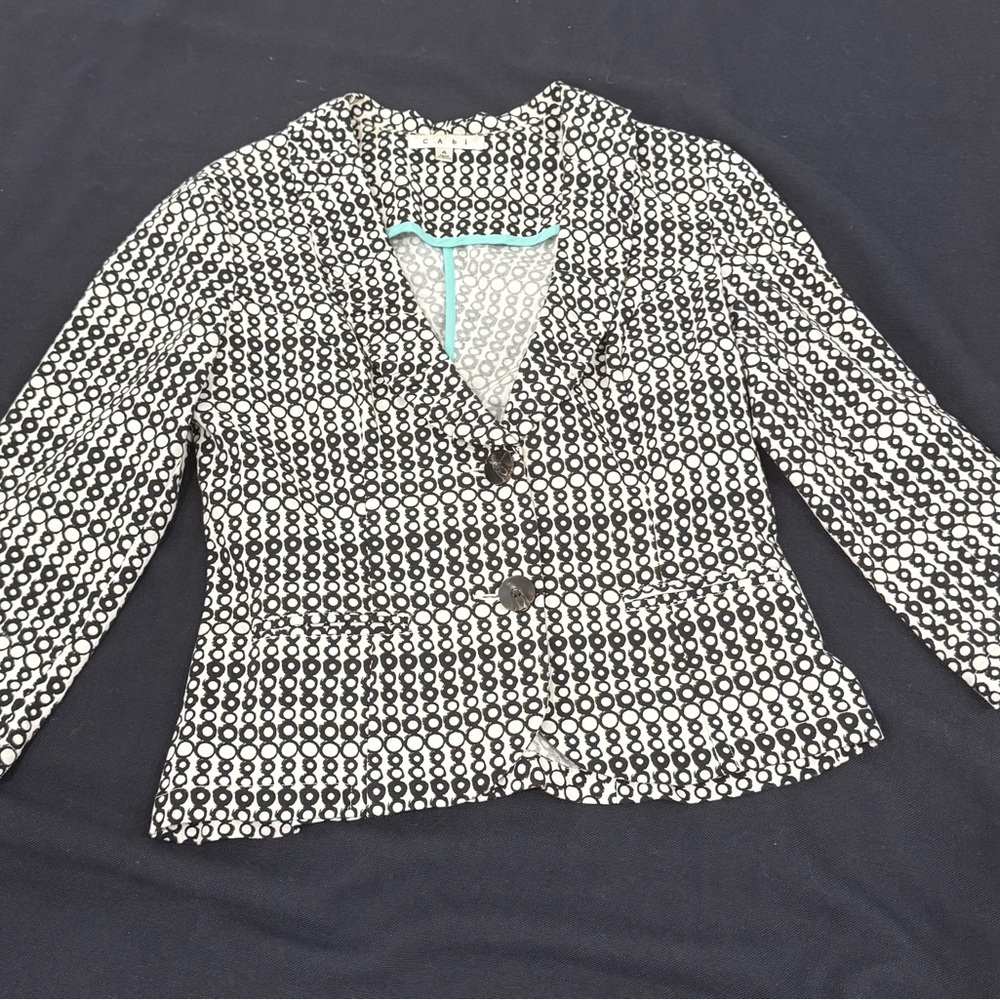 CAbi Black and White Patterned Blazer